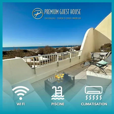 Pgh N5-25m De La Plage, Vue Mer, Piscine, Parking *